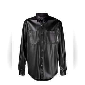 Just Cavalli black logo-tag long-sleeved shirt